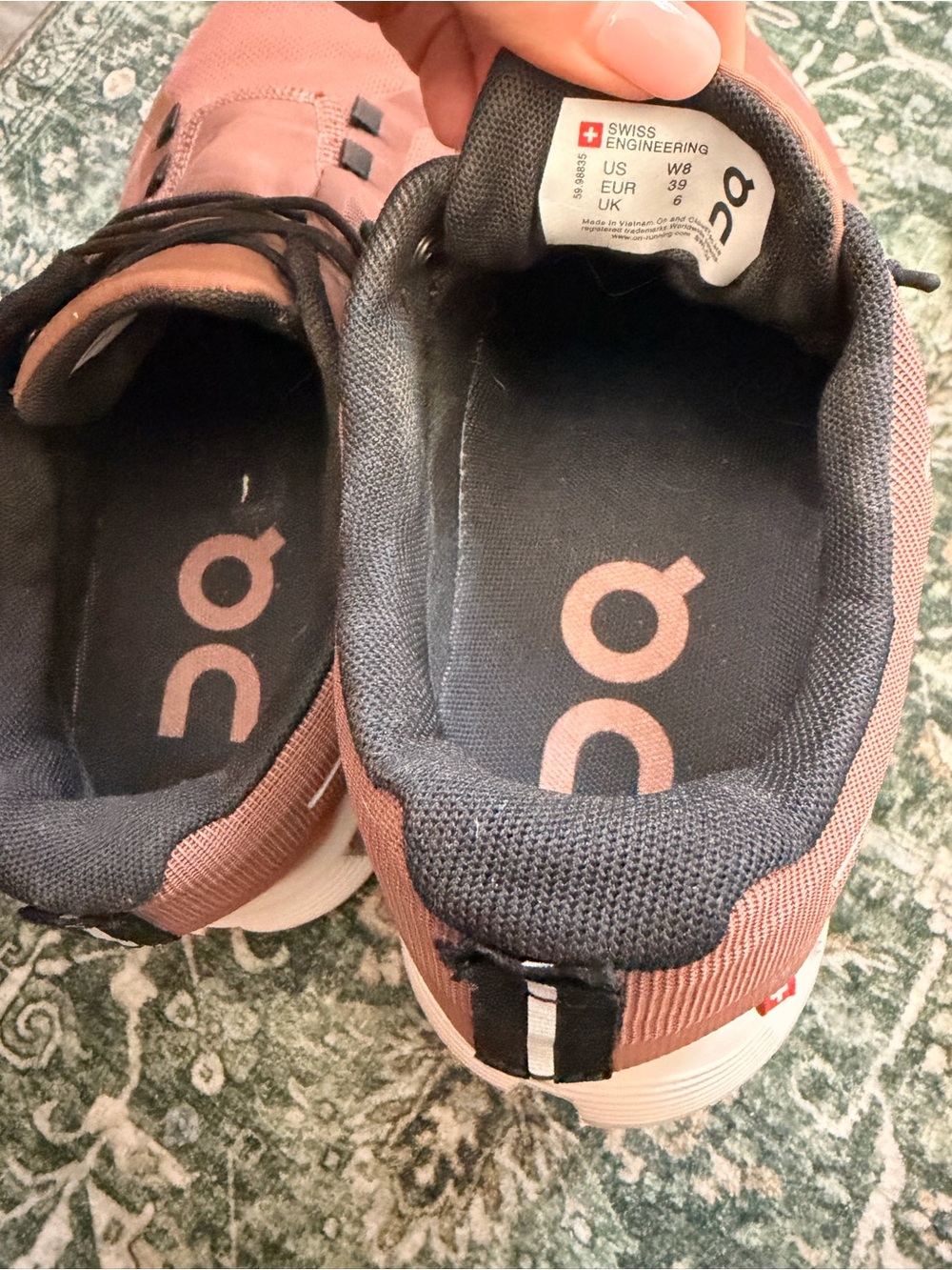 On Running Women's Athletic Shoes in Rust with Black Accents - Picture 4 of 4